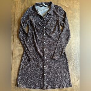 American Eagle Outfitters Brown Flower Dress Medium